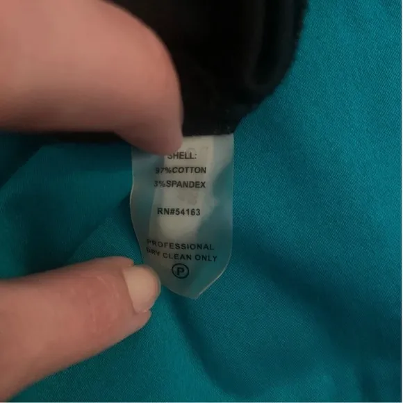 Calvin Klein Sleeveless Black &amp; Teal Blue Green Sheath Dress Size 6 Career