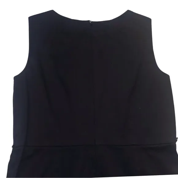 Calvin Klein Sleeveless Black &amp; Teal Blue Green Sheath Dress Size 6 Career