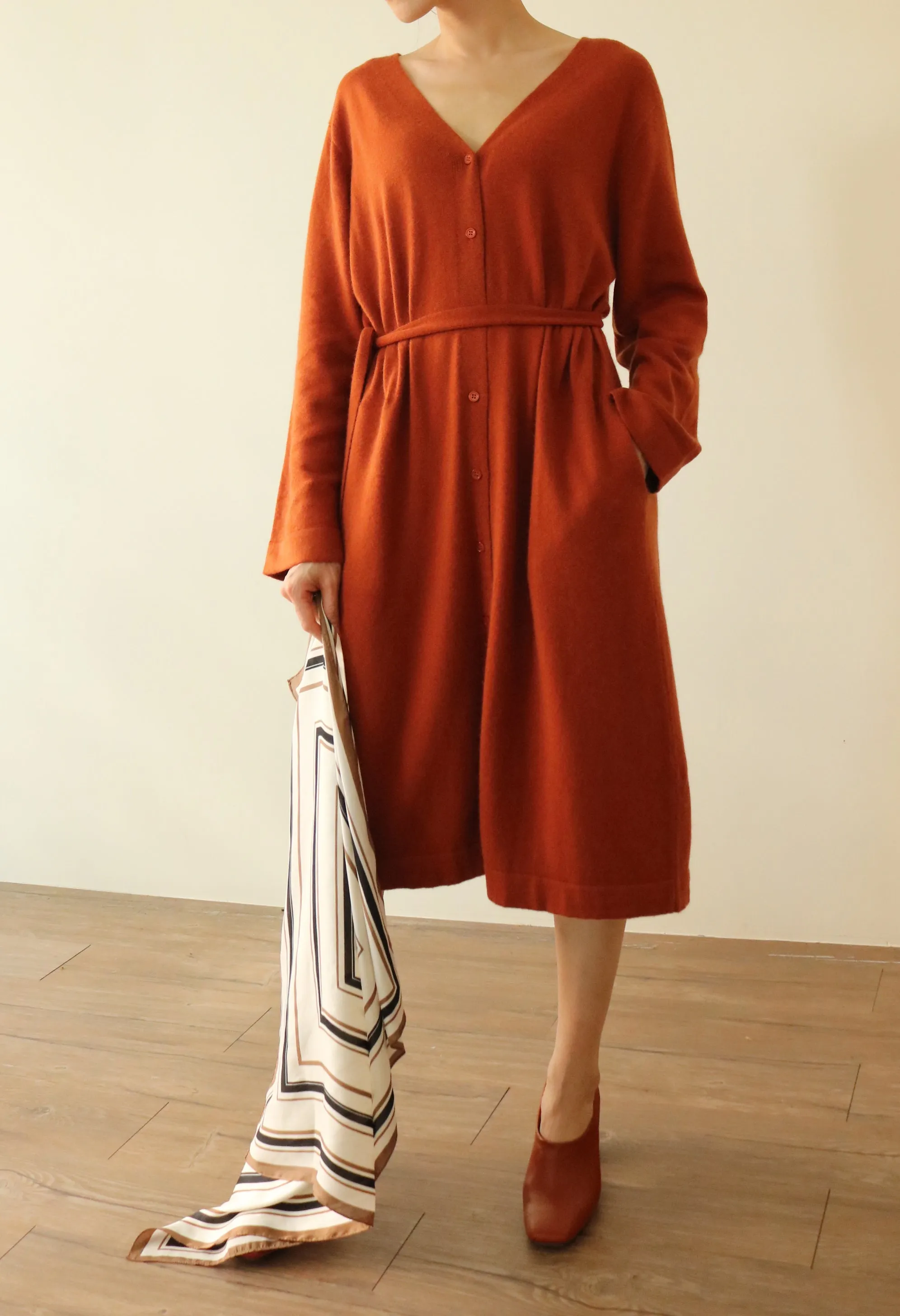 Camberwell cardigan- Terracotta