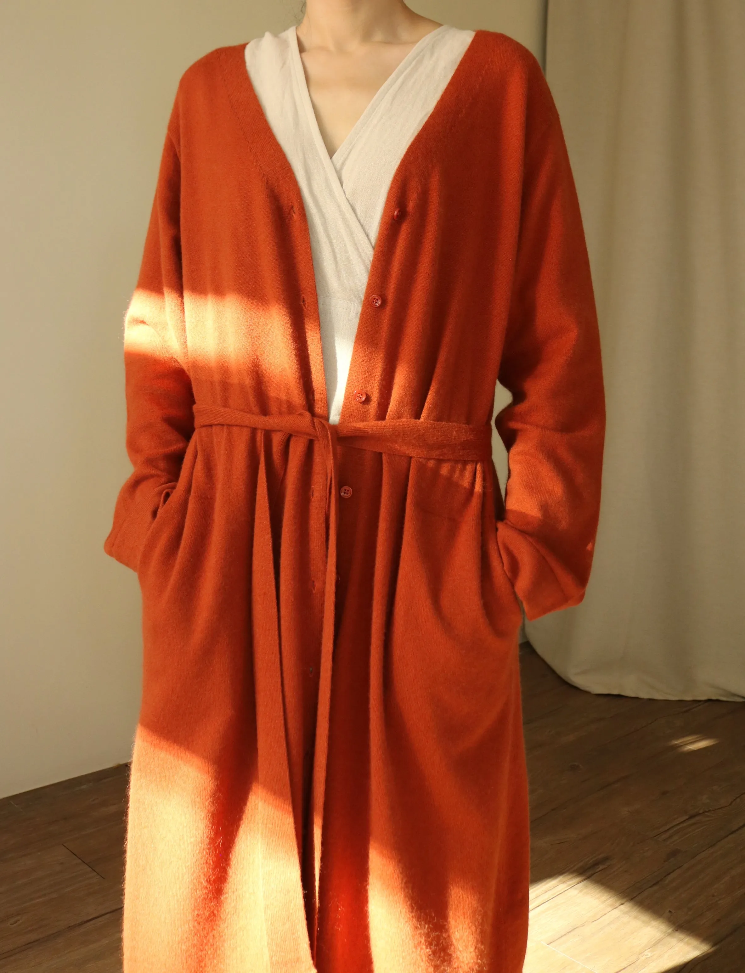 Camberwell cardigan- Terracotta