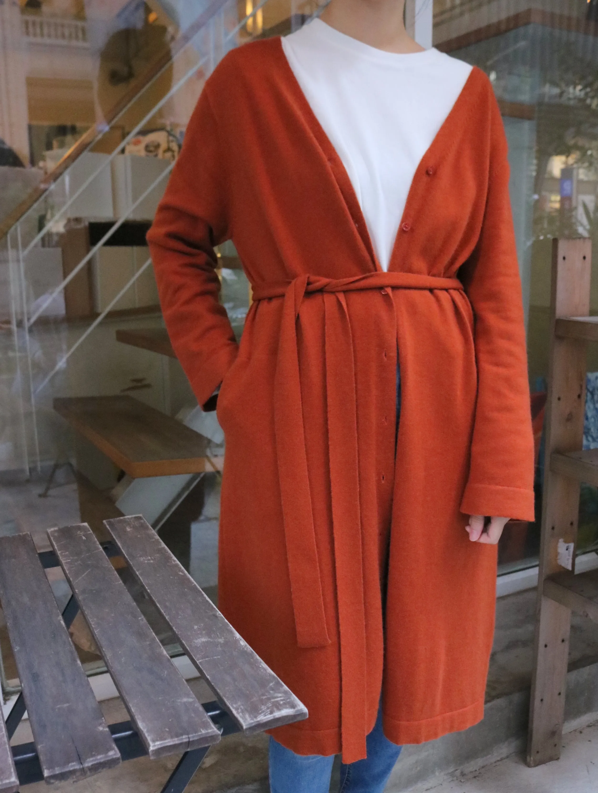 Camberwell cardigan- Terracotta