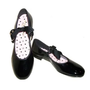 Capezio 725 Ladies Recital Tap Dance Shoe | Black Patent