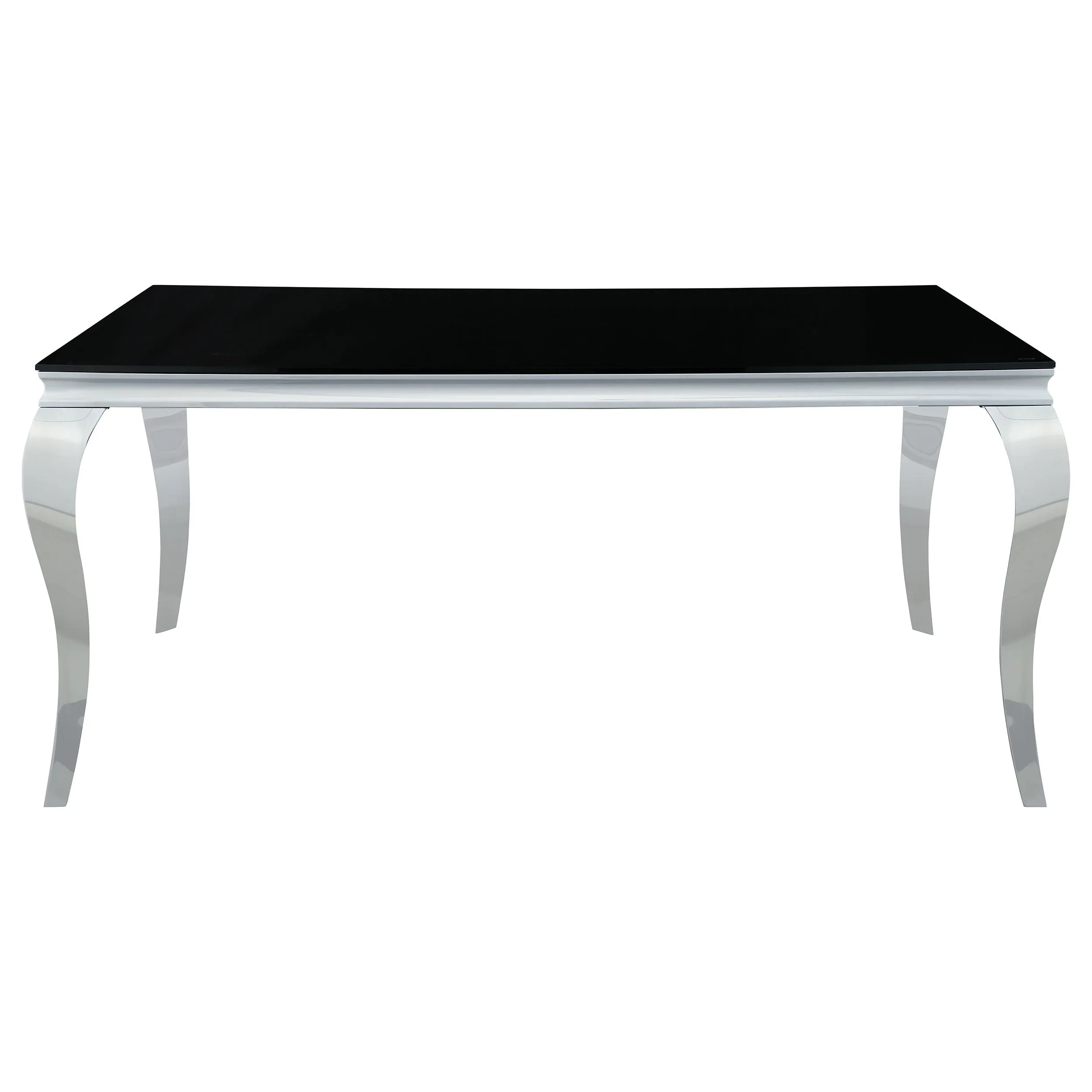 Carone Rectangular 61-inch Glass Top Dining Table Black