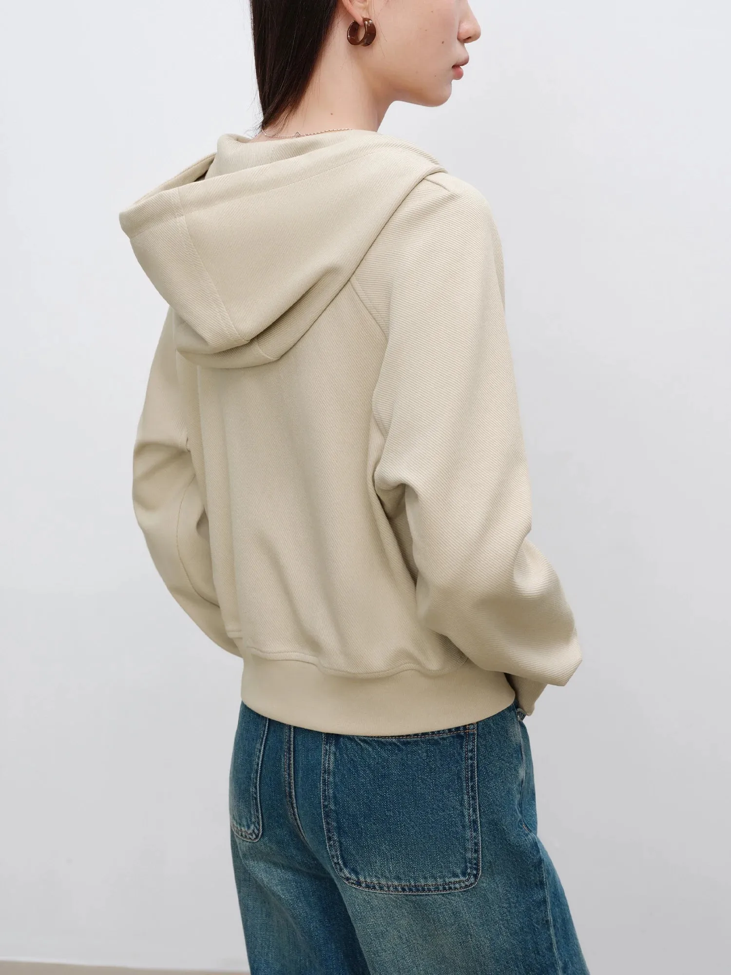 Casual Hooded Short Coats & Long Raglan Dress