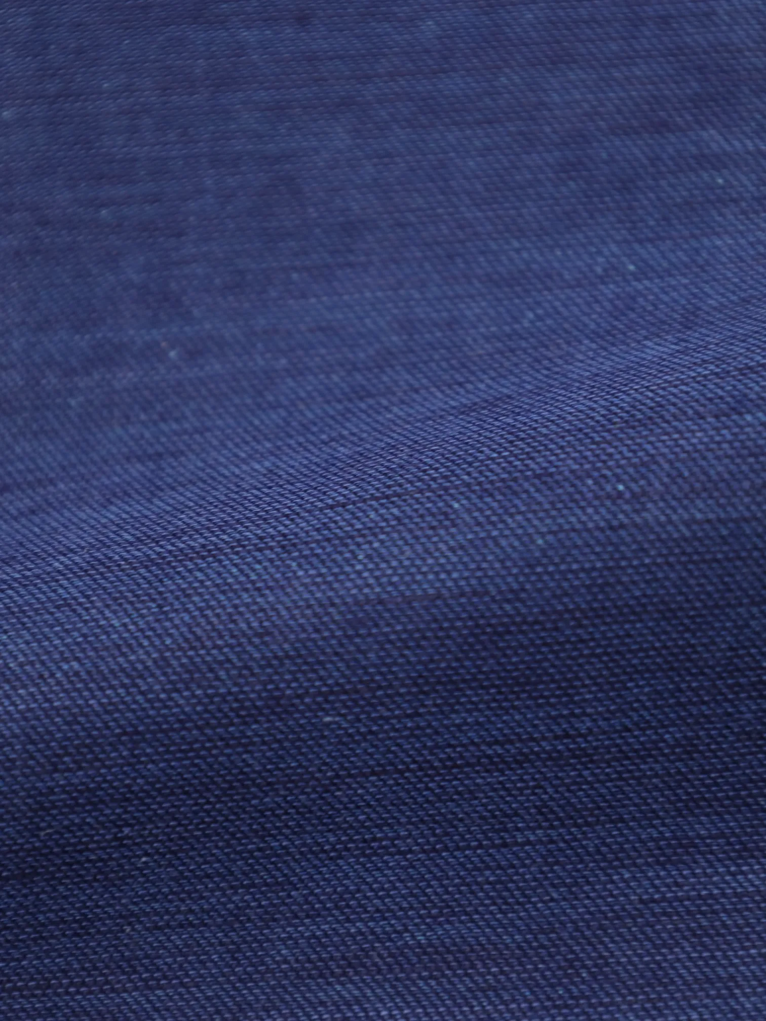Cesare Attolini Denim Blue Cotton & Linen Shirt