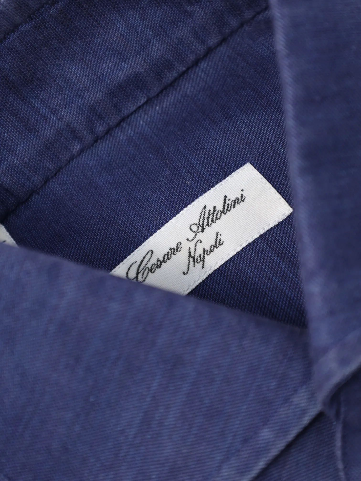 Cesare Attolini Denim Blue Cotton & Linen Shirt