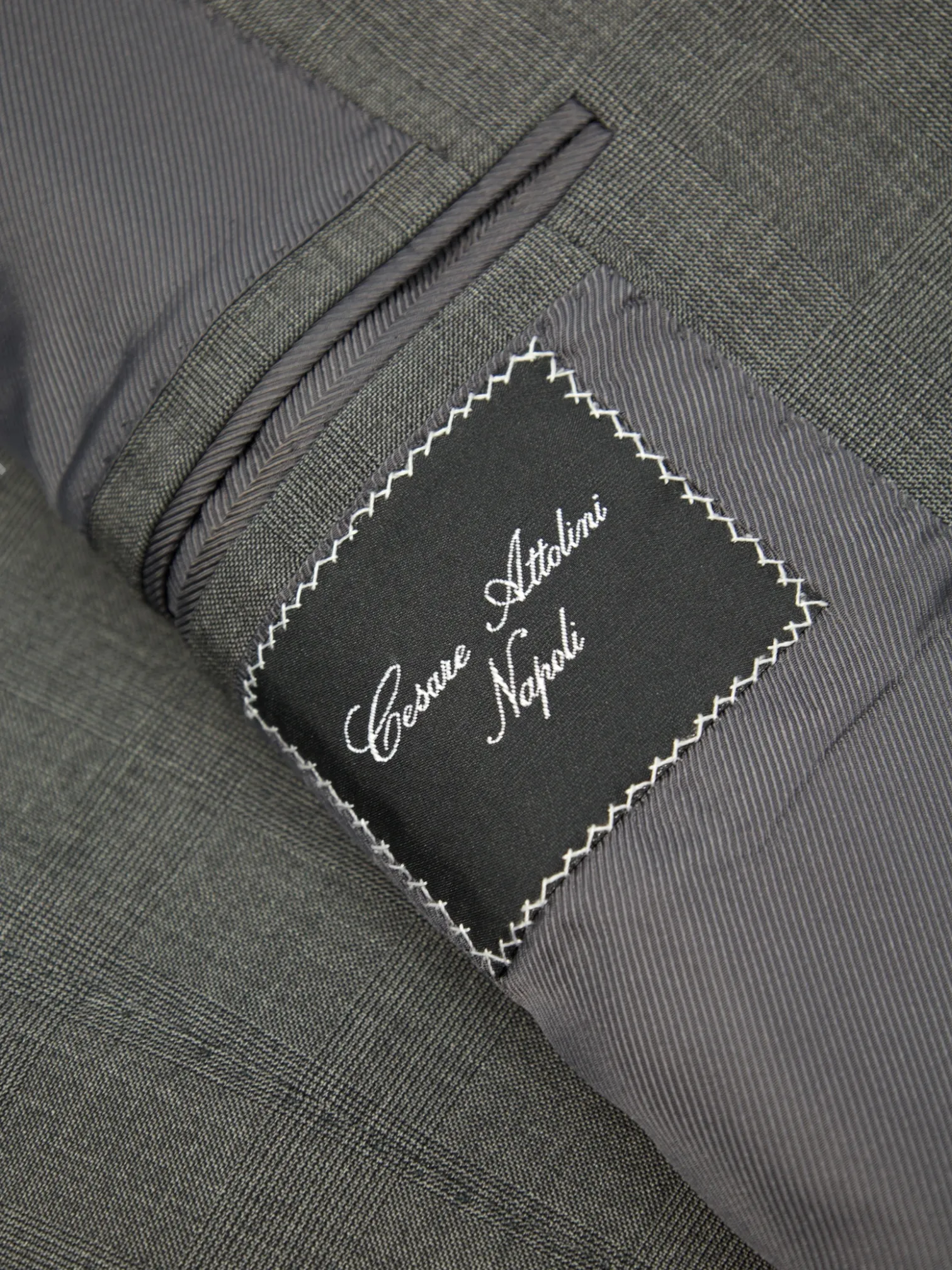 Cesare Attolini Grey Super 130's Glenplaid Suit