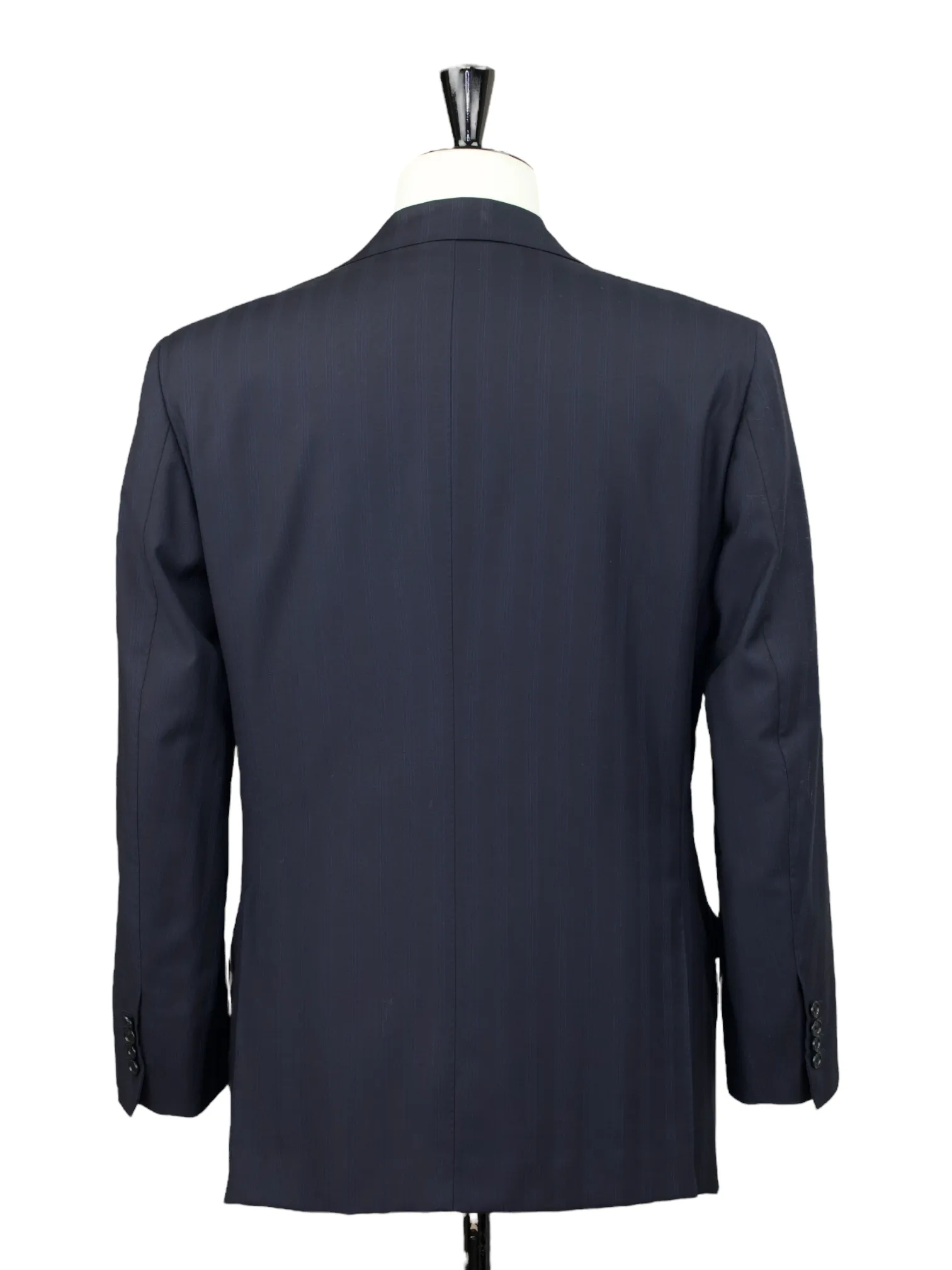 Cesare Attolini Navy & Light Blue Super 150’s Pinstripe Suit