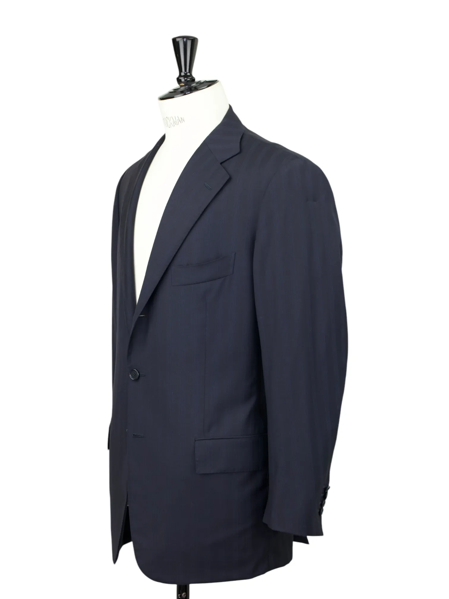 Cesare Attolini Navy & Light Blue Super 150’s Pinstripe Suit