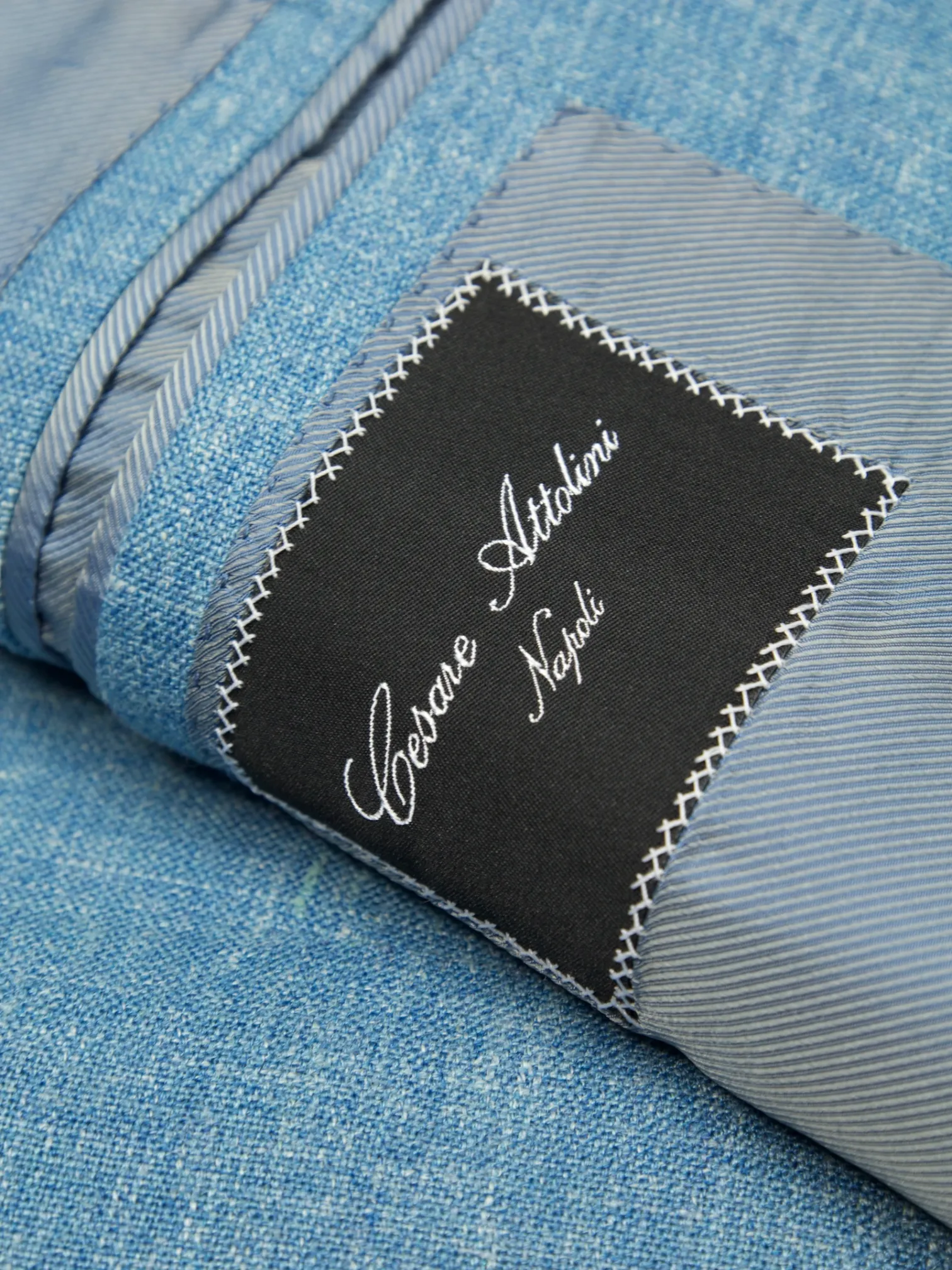 Cesare Attolini Sky Blue Wool, Silk & Linen "Summertime" Jacket