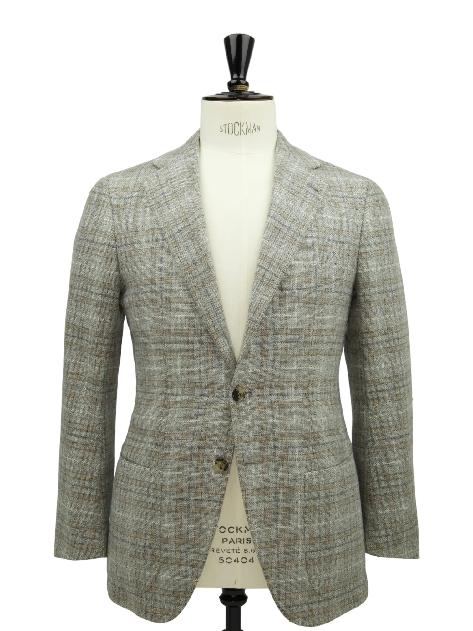 Cesare Attolini Taupe Cashmere Glenplaid Jacket