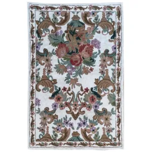 Chain-Stitched Fine India Handmade Wool Rug (Size 2.0 X 2.11) Brrsf-1734