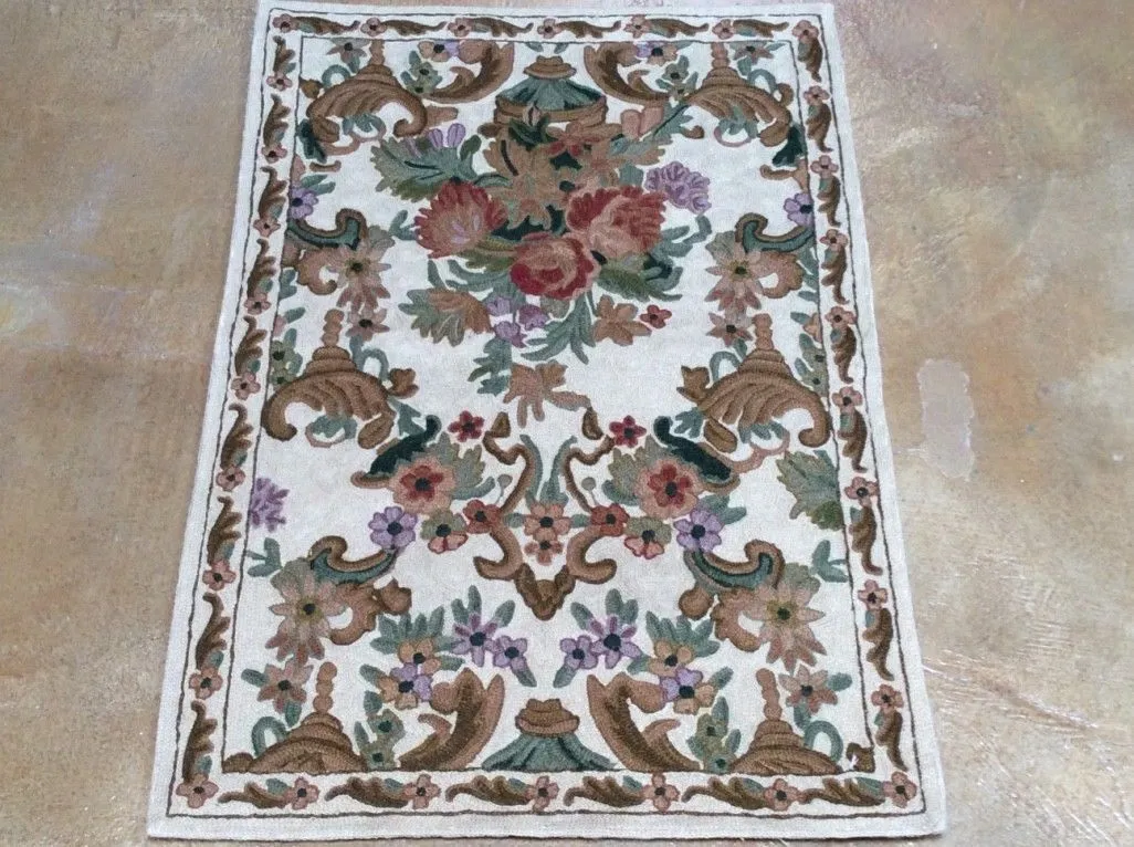 Chain-Stitched Fine India Handmade Wool Rug (Size 2.0 X 2.11) Brrsf-1734