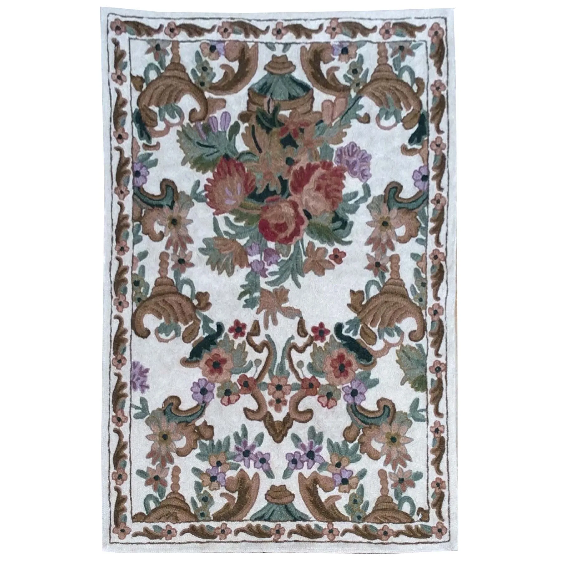 Chain-Stitched Fine India Handmade Wool Rug (Size 2.0 X 2.11) Brrsf-1734