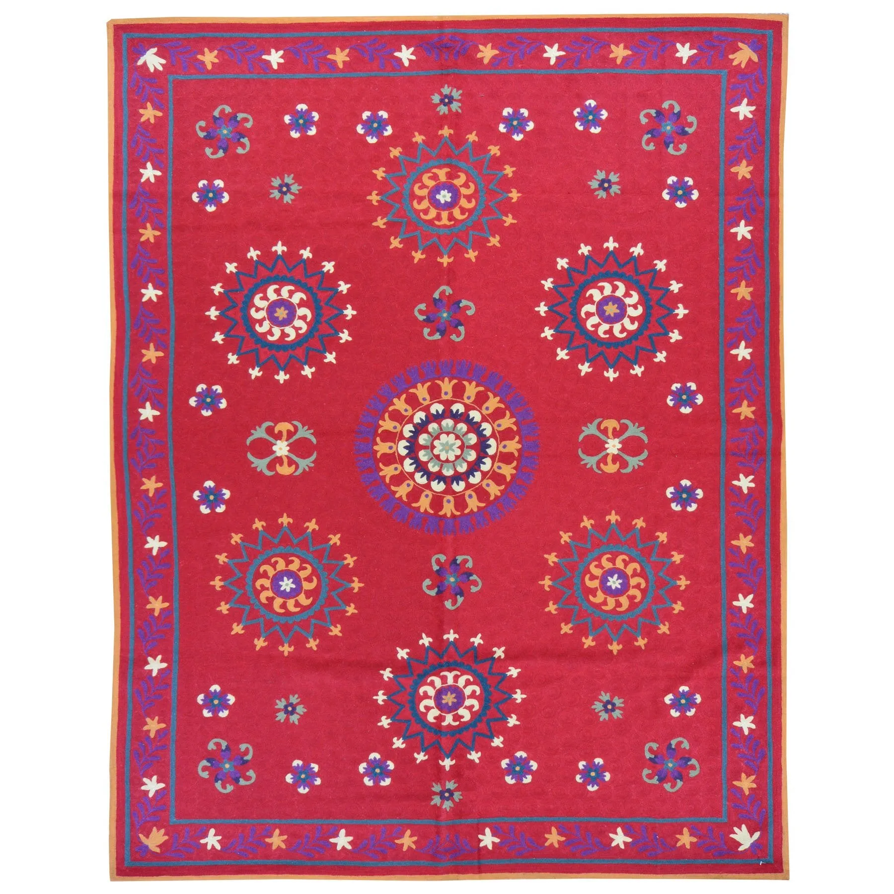 Chain-Stitched Fine India Handmade Wool Rug (Size 4.11 X 7.1) Brrsf-6078