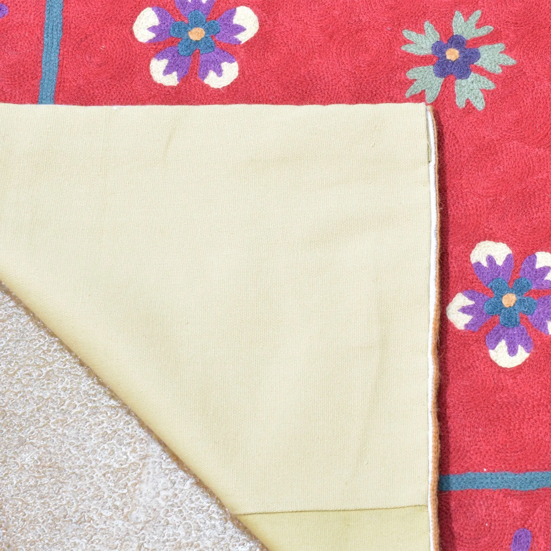 Chain-Stitched Fine India Handmade Wool Rug (Size 4.11 X 7.1) Brrsf-6078