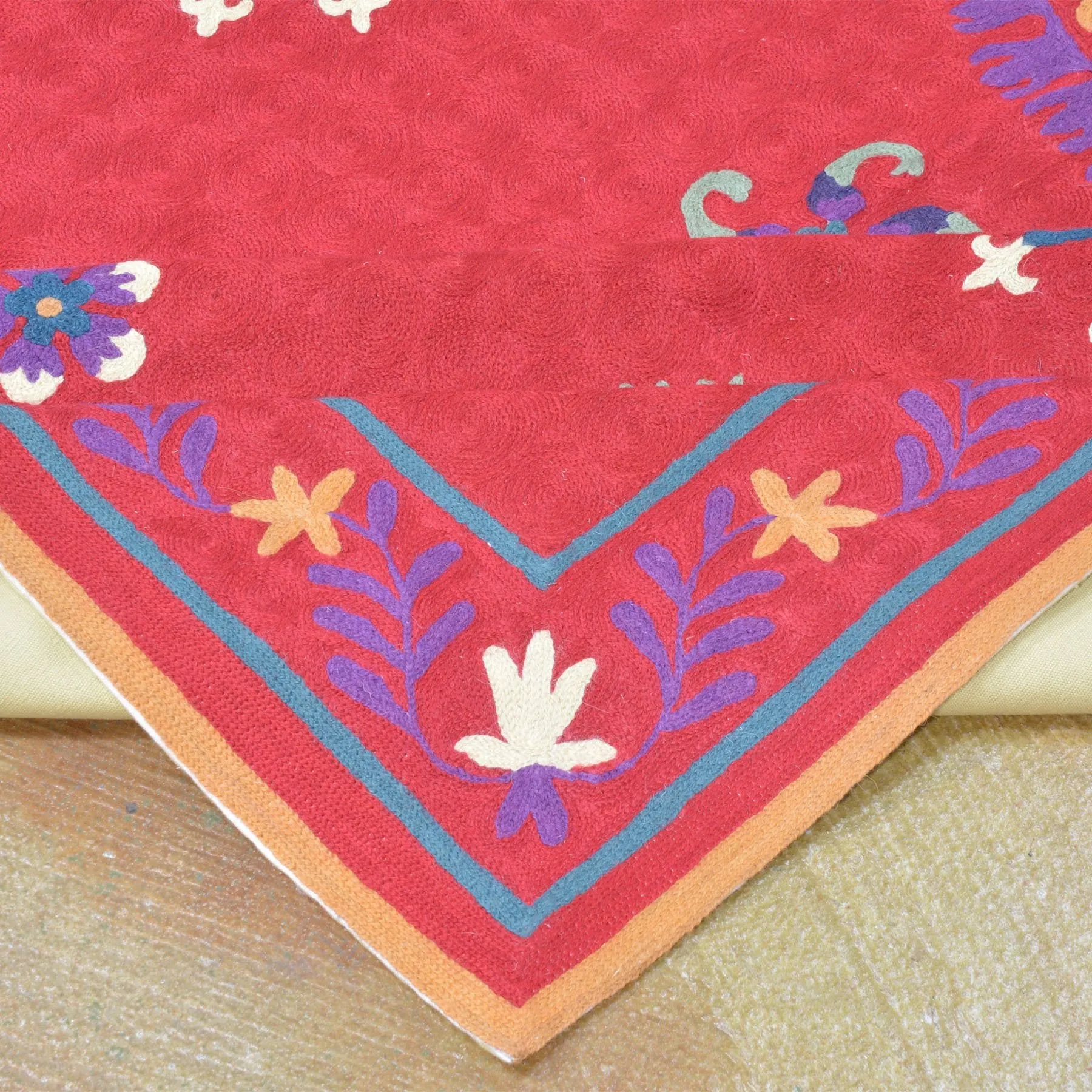 Chain-Stitched Fine India Handmade Wool Rug (Size 4.11 X 7.1) Brrsf-6078