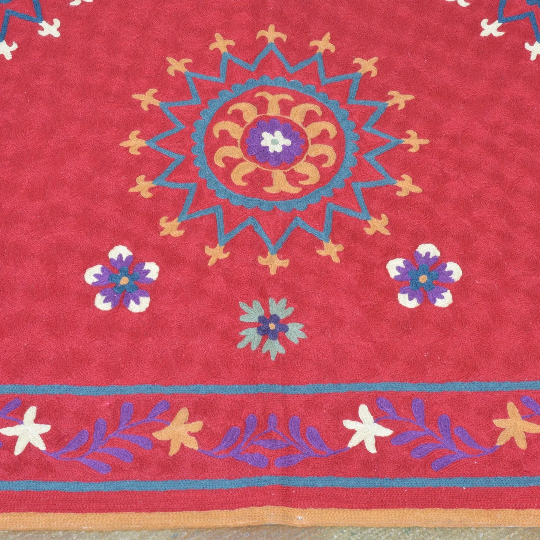 Chain-Stitched Fine India Handmade Wool Rug (Size 4.11 X 7.1) Brrsf-6078