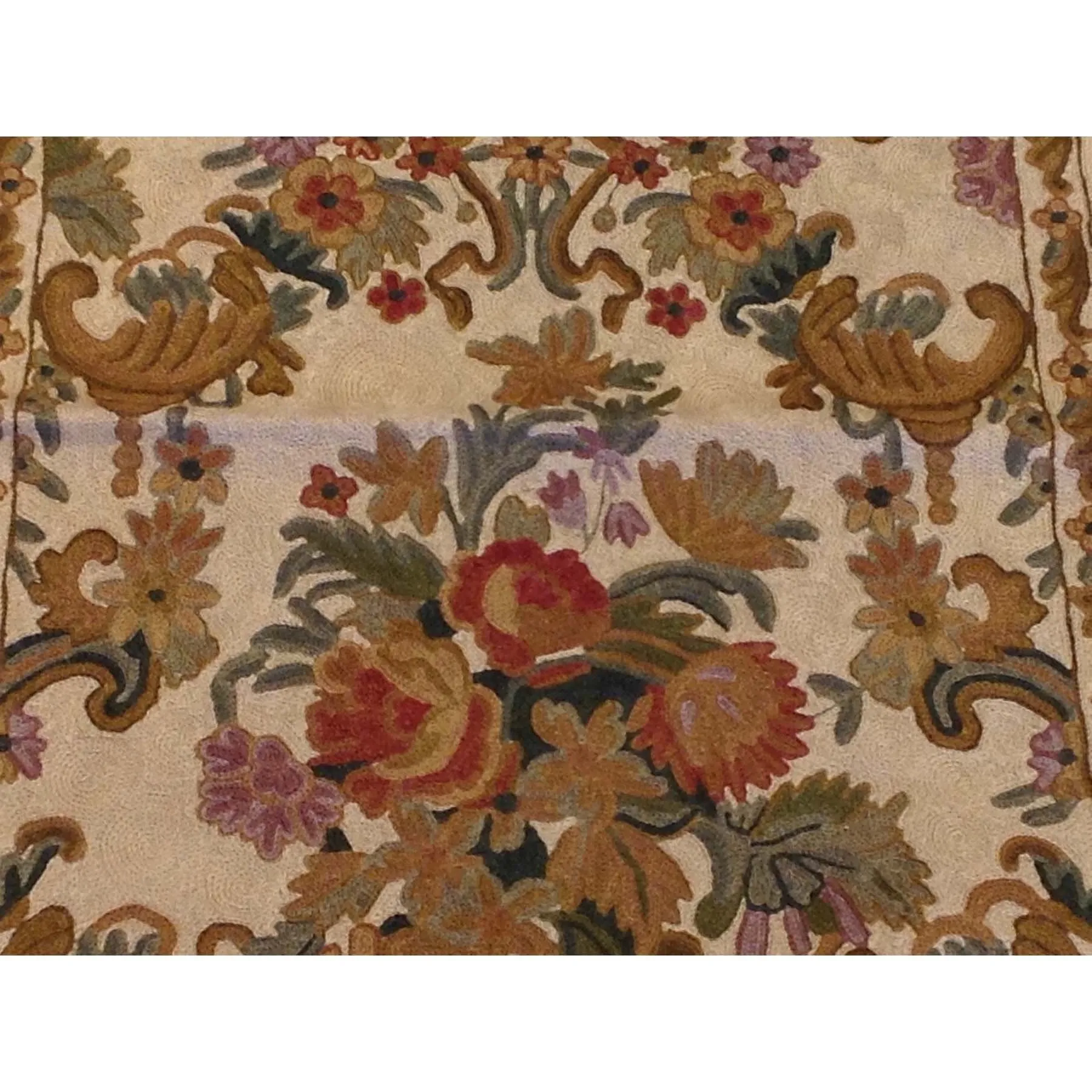 Chain-Stitched Fine Kashmiri Handmade Rug (Size 1.11 X 2.11) Brral-5286