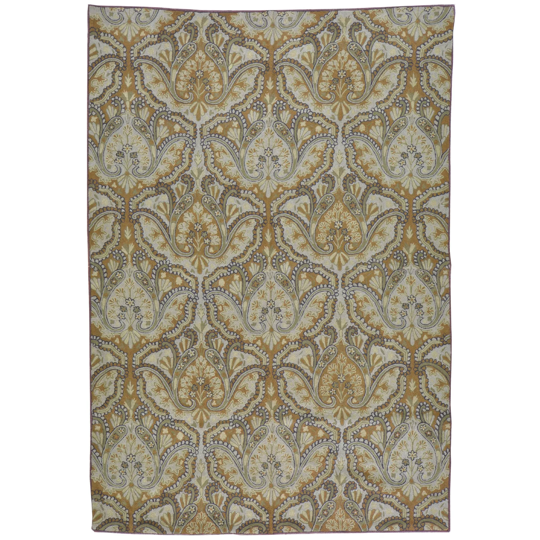 Chain-Stitched Kashmiri Floral Handmade Wool Rug (Size 4.1 X 6.1) Brral-5211