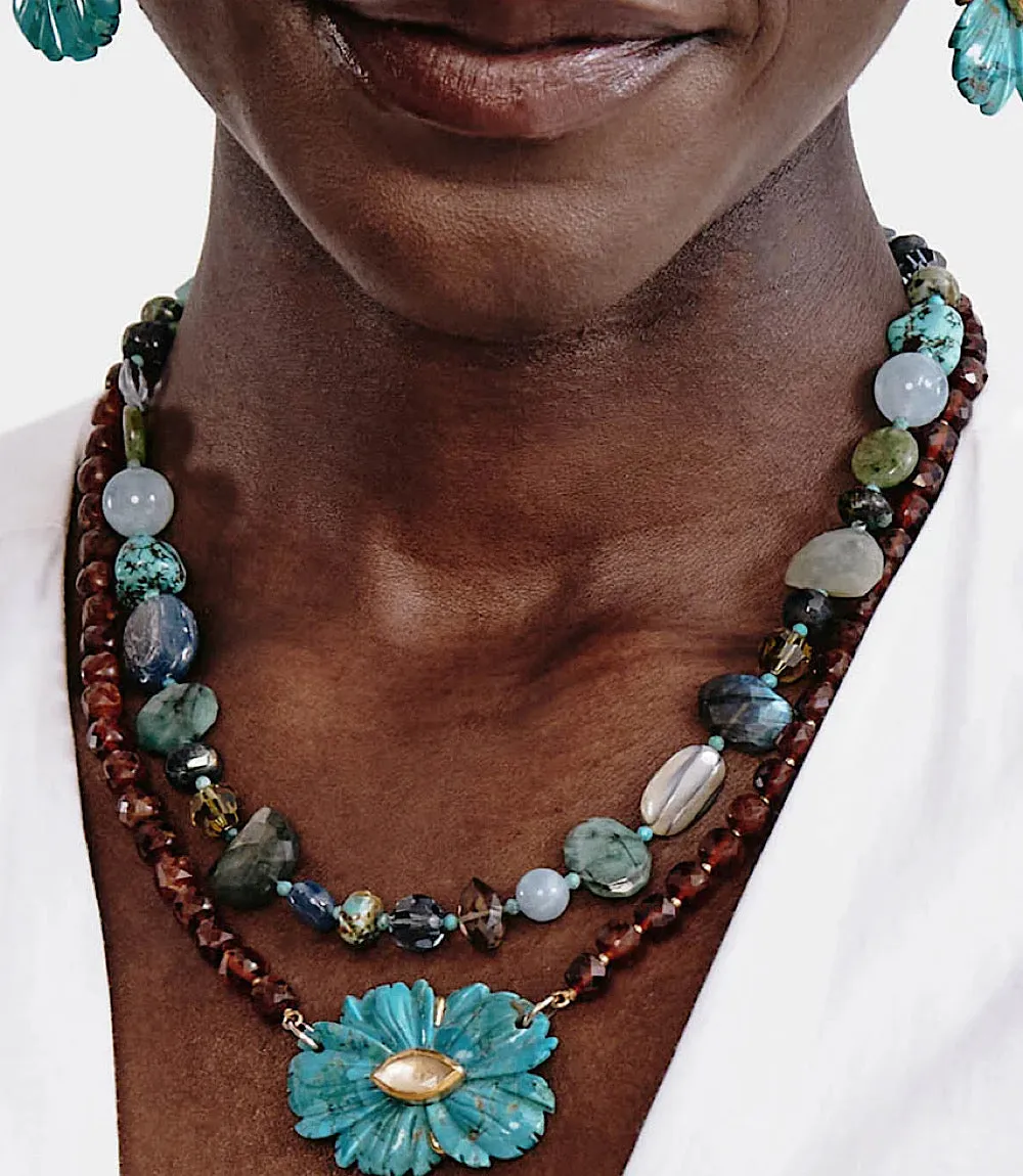 Chan Luu Turquoise And Gemstone Necklace