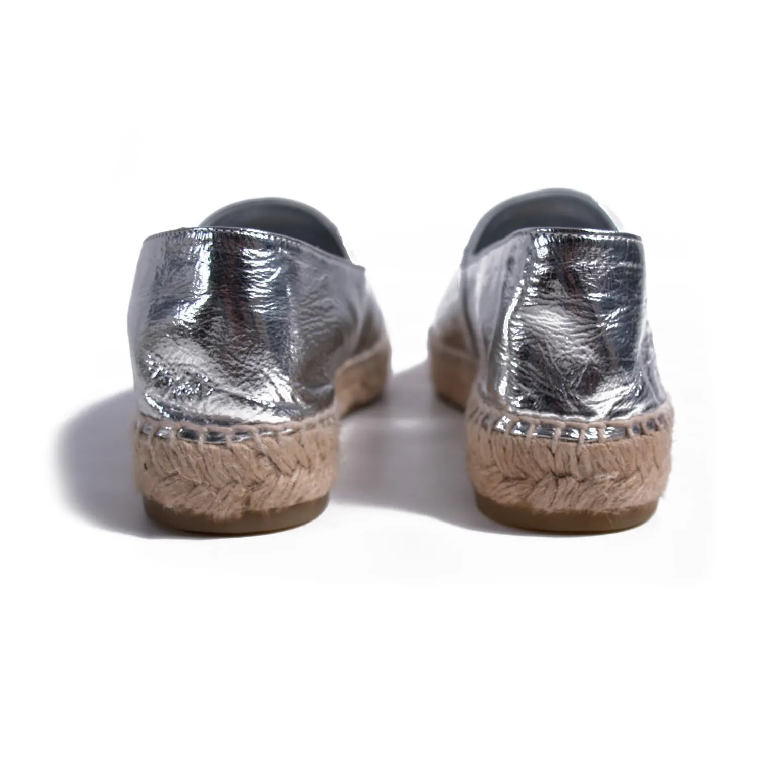 Chanel Metallic Leather CC Espadrilles