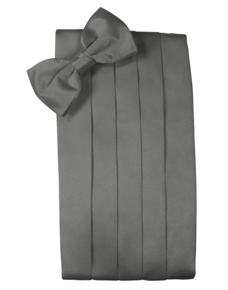 Charcoal Luxury Kids Satin Cummerbund