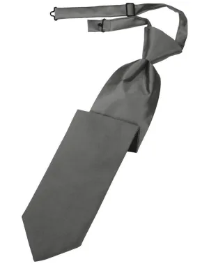 Charcoal Luxury Satin Kids Necktie