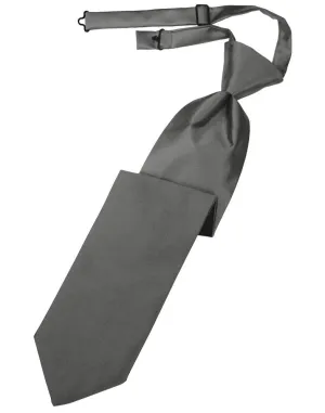 Charcoal Luxury Satin Kids Necktie