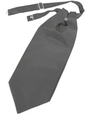 Charcoal Solid Satin Kids Cravat