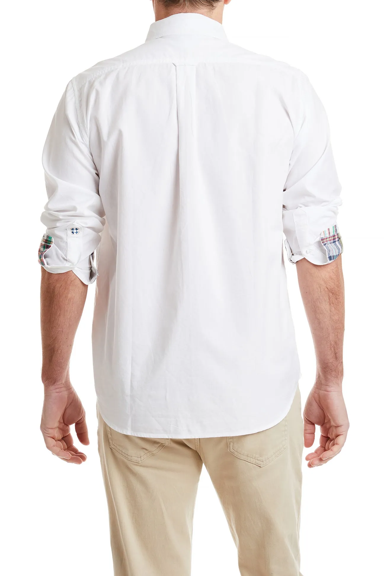 Chase Shirt White Oxford with Osterville Patch Madras