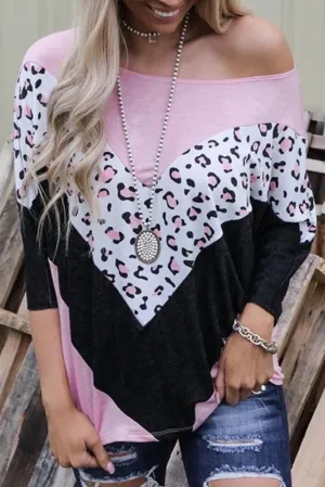 Checkered V Dolman Top