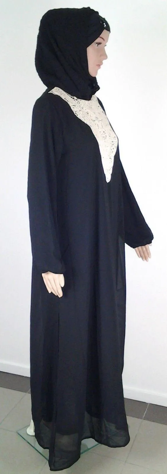 Chiffon double layer Kaftan Women Islamic Abaya Jilbab Long Sleeve HSZ10009 (ML)