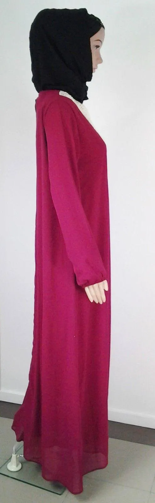Chiffon double layer Kaftan Women Islamic Abaya Jilbab Long Sleeve HSZ10009 (ML)