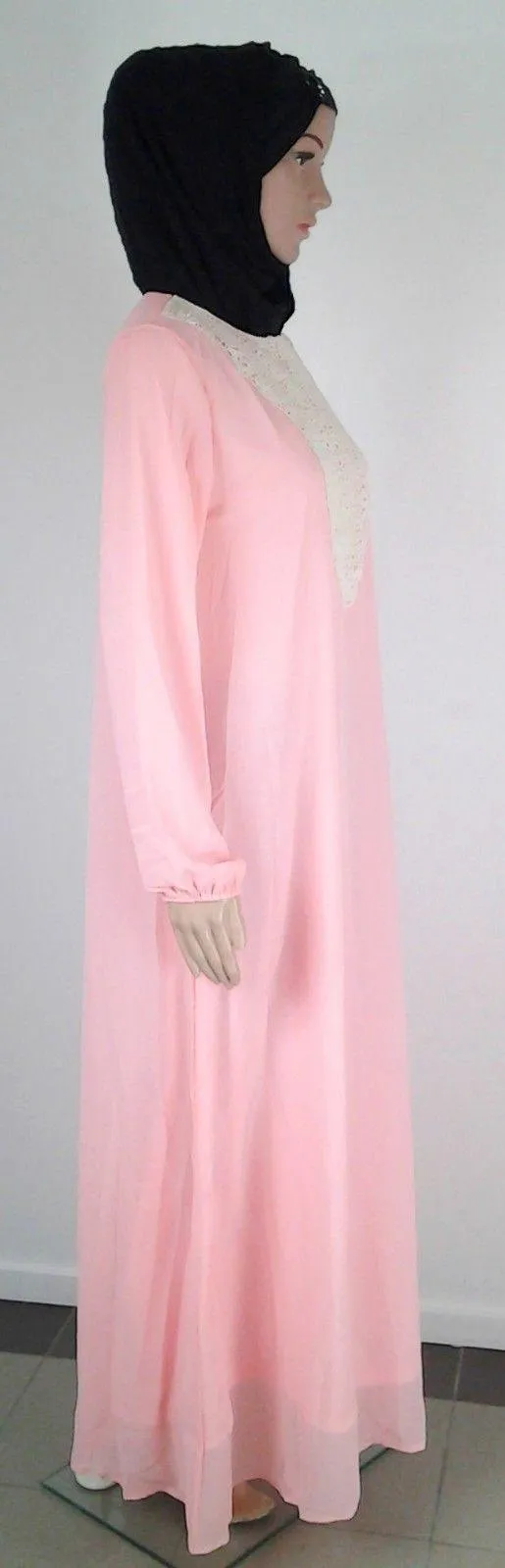 Chiffon double layer Kaftan Women Islamic Abaya Jilbab Long Sleeve HSZ10009 (ML)