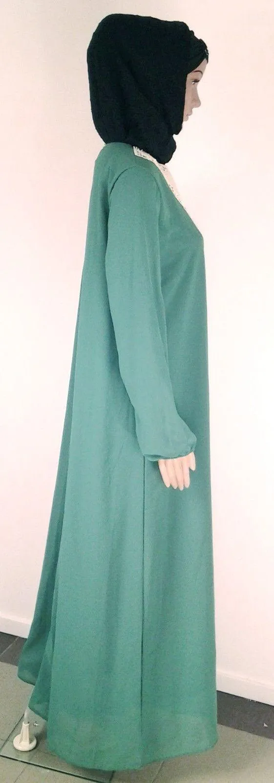 Chiffon double layer Kaftan Women Islamic Abaya Jilbab Long Sleeve HSZ10009 (ML)