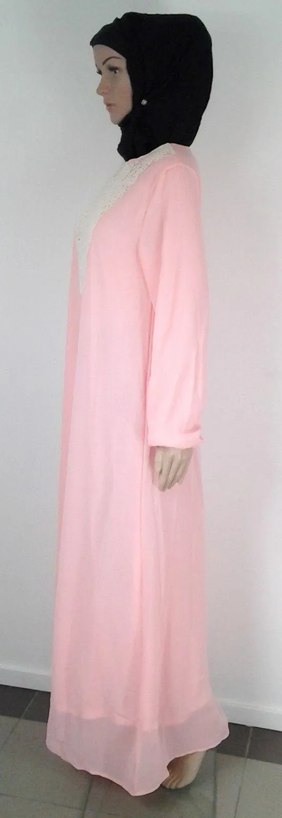Chiffon double layer Kaftan Women Islamic Abaya Jilbab Long Sleeve HSZ10009 (ML)