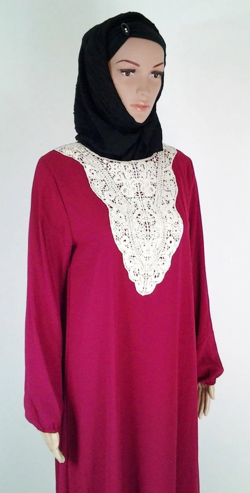 Chiffon double layer Kaftan Women Islamic Abaya Jilbab Long Sleeve HSZ10009 (ML)