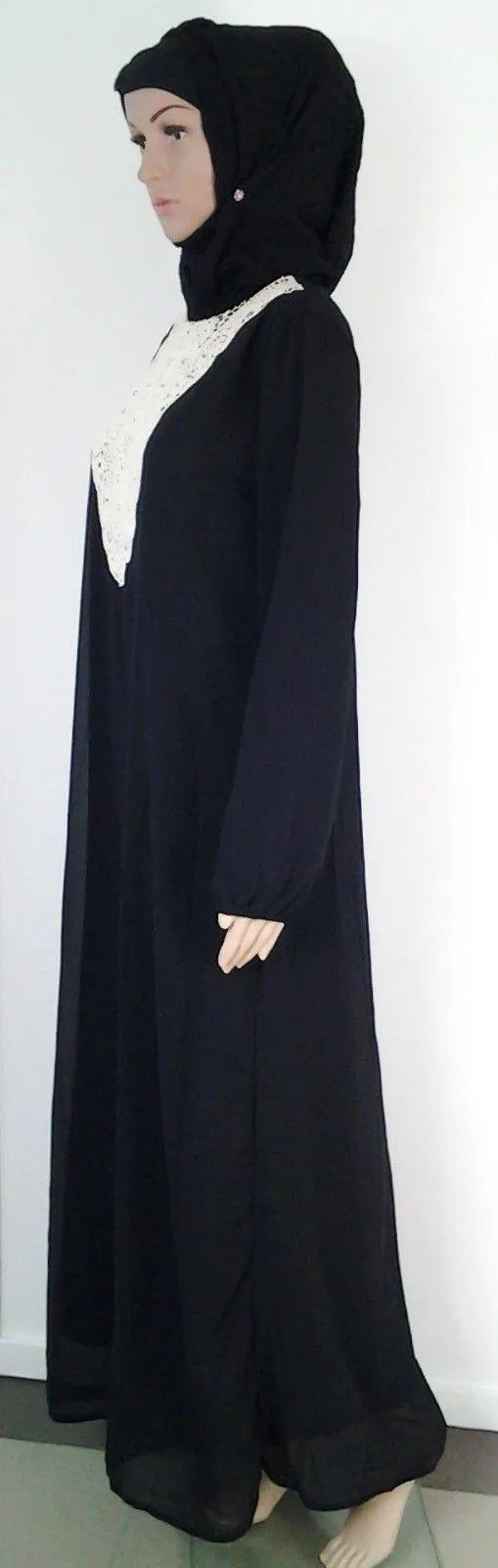 Chiffon double layer Kaftan Women Islamic Abaya Jilbab Long Sleeve HSZ10009 (ML)