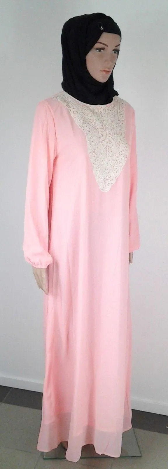 Chiffon double layer Kaftan Women Islamic Abaya Jilbab Long Sleeve HSZ10009 (ML)