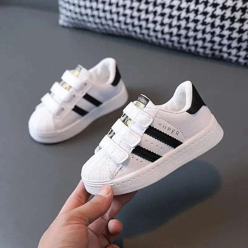 Children's Sneakers Kids Fashion Design White Non-slip Casual Shoes for Boys Girls Breathable Sneakers Toddler Outdoor Shoe