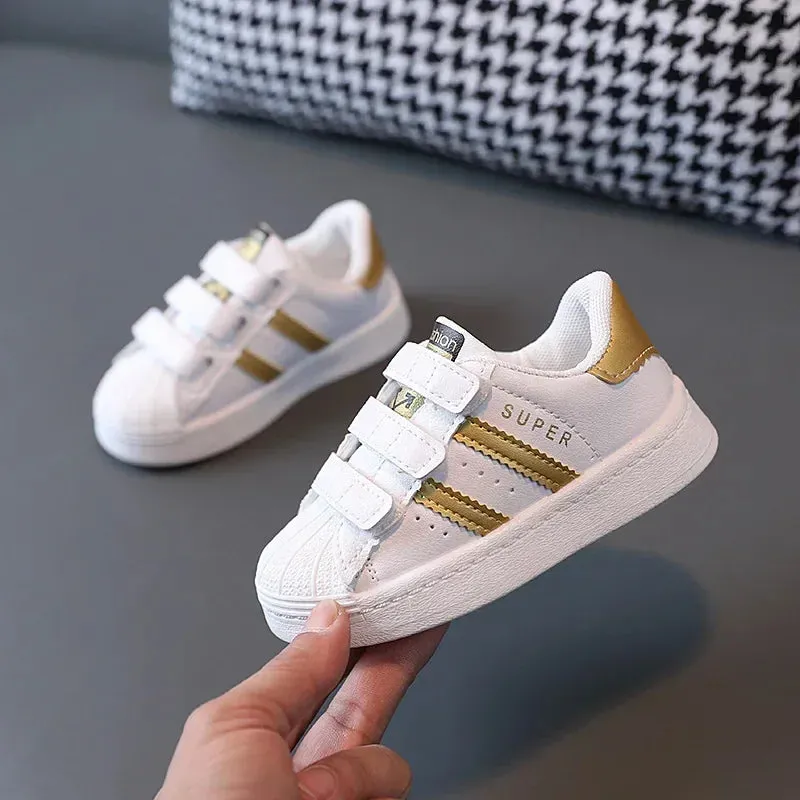 Children's Sneakers Kids Fashion Design White Non-slip Casual Shoes for Boys Girls Breathable Sneakers Toddler Outdoor Shoe