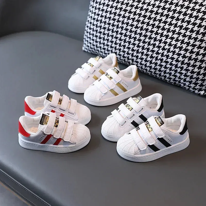 Children's Sneakers Kids Fashion Design White Non-slip Casual Shoes for Boys Girls Breathable Sneakers Toddler Outdoor Shoe