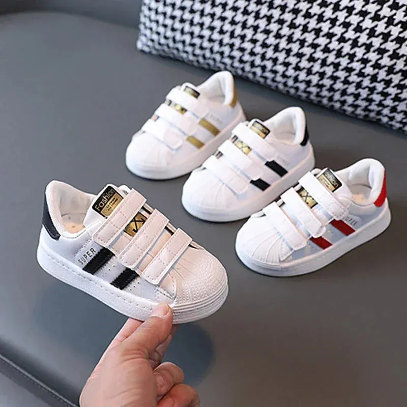 Children's Sneakers Kids Fashion Design White Non-slip Casual Shoes for Boys Girls Breathable Sneakers Toddler Outdoor Shoe