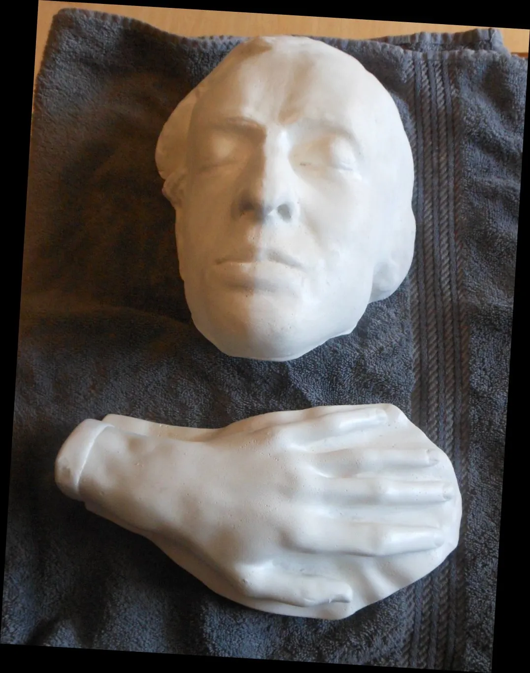 Chopin life mask Head and hand death cast