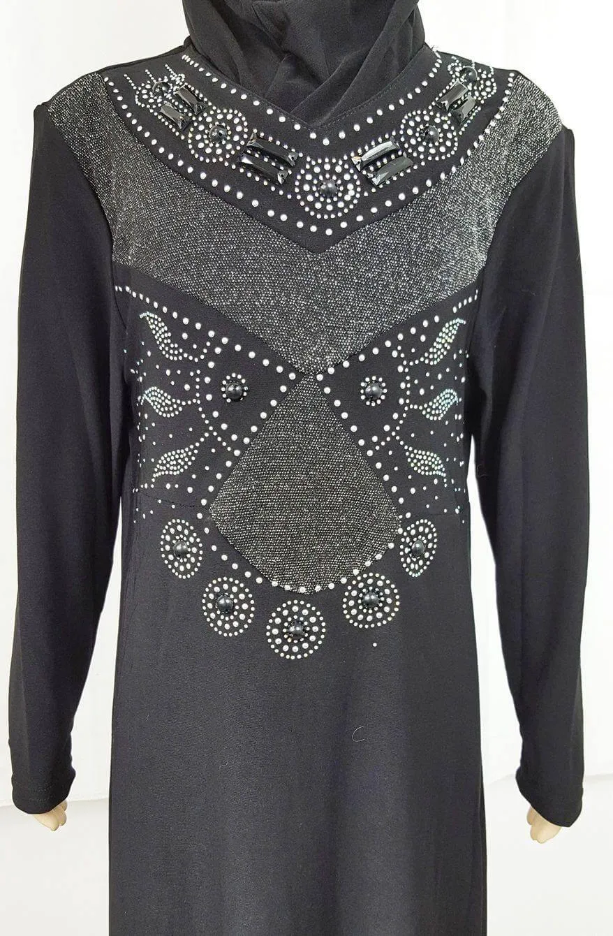 Classic Girls Muslim Dress Kids Long Sleeve Abaya Islamic 3-12T