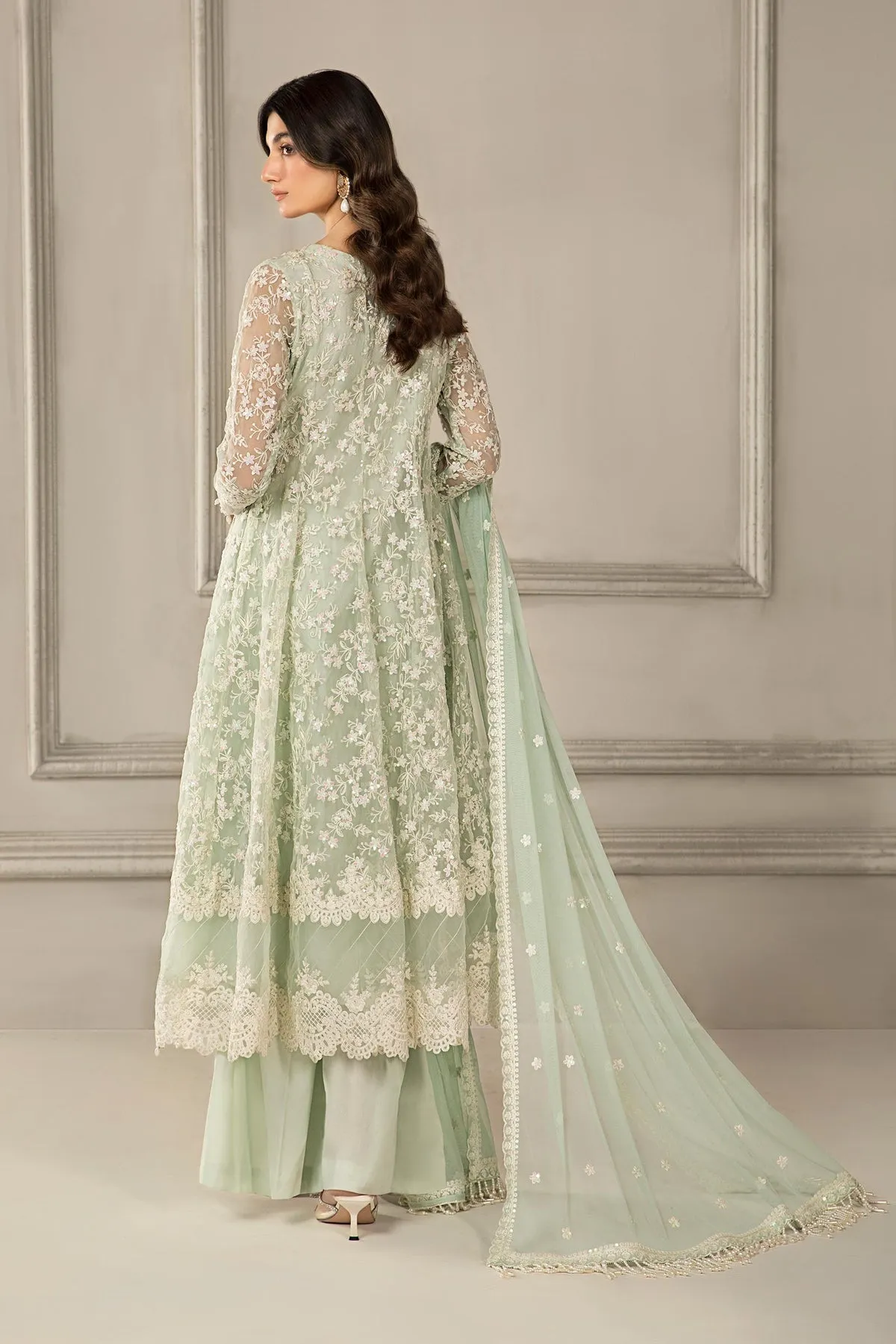 Classic Light Green Shade Maria B Luxury Formal Pakistani Salwar Suit