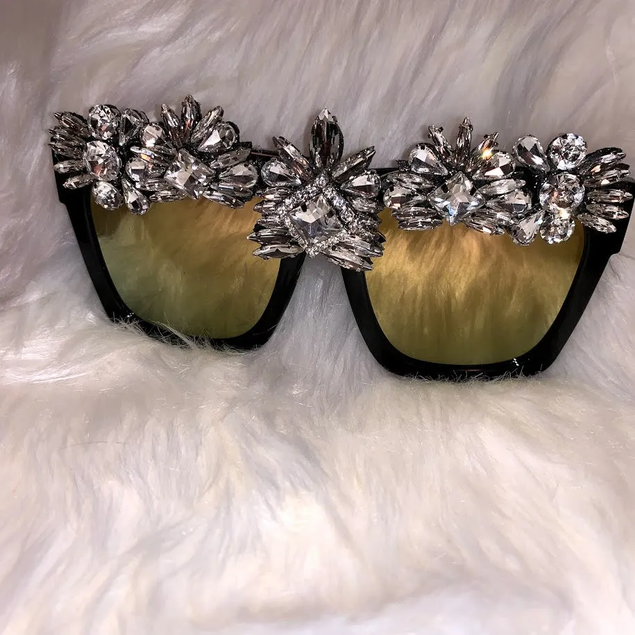 Cluttered Crystals Handmade Sunglasses