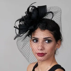 Cocktail Fascinator Comb Fastener: Black
