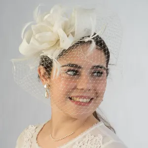 Cocktail Fascinator Comb Fastener: Ivory